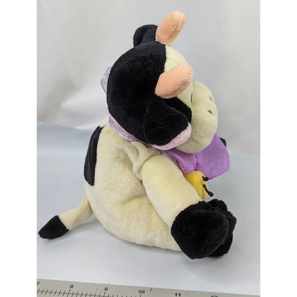 Walmart Cow Bull Plush 8 Inch Purple Bee Insect Black‎ Cream Stuffed Animal Toy